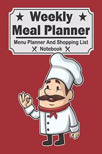 Weekly Meal Planner - Menu Planner And Shopping List Notebook