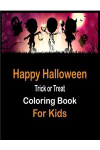 Halloween Trick or Treat Coloring Book for Kids