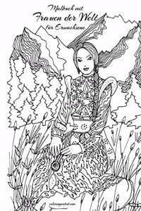 Malbuch mit Frauen der Welt für Erwachsene