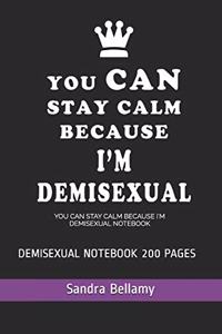 You Can Stay Calm Because I'm Demisexual Notebook