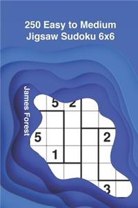 250 Easy to Medium Jigsaw Sudoku 6x6