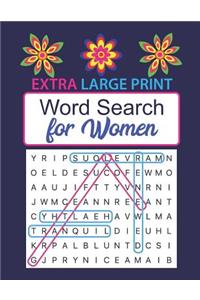 Extra Large Print Word Search for Women