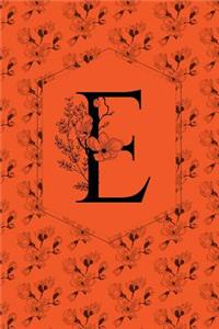 Floral Monogram Journal/Notebook - E