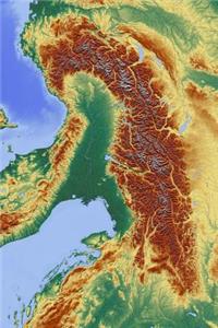 Alpine Region Relief Map Journal