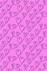 Journal Notebook Scribbly Hearts Pattern 3