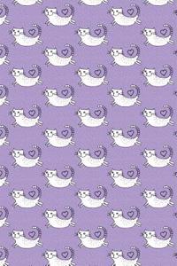 Journal Notebook For Cat Lovers Flying Cats Pattern 3