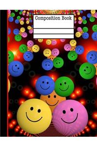Smiley Face Composition Notebook - Wide Ruled