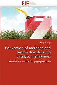 Conversion of methane and carbon dioxide using catalytic membranes