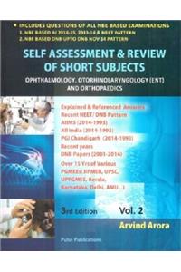 self assesment & review of short subjects (ophthalmology, ENT) 3e vol2
