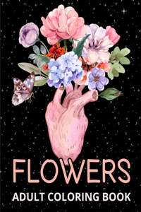 Flowers Adult Coloring Book