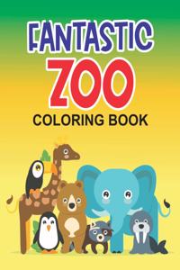 Fantastic Zoo Coloring Book: Drawing, Coloring, And Tracing Activity Sheets For Kids, Zoo Animals Coloring Pages