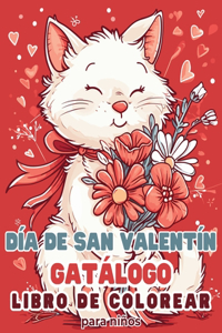 Día de San Valentín - Gatálogo - libro de colorear para niños