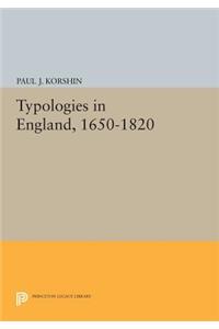Typologies in England, 1650-1820