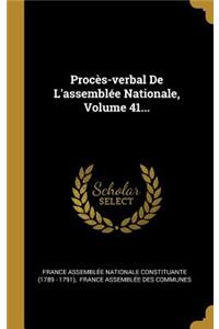 Procès-verbal De L'assemblée Nationale, Volume 41...