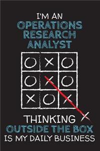 I'm an OPERATIONS RESEARCH ANALYST: Thinking Outside The Box - Blank Dotted Job Customized Notebook. Funny Profession Accessories. Office Supplies, Work Colleague Leaving Gift, Co-Work