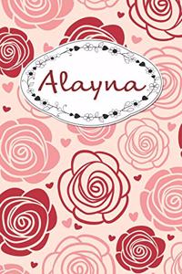 Alayna: Personalised Notebook / 120 Pages / Dot Grid / Perfect for journaling and writing notes.