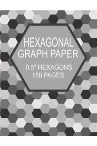 Hexagonal Graph Paper 0.5 Hexagons 150 Pages