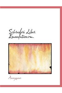 Schraderi Liber Emendationvm.