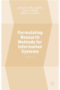 Formulating Research Methods for Information Systems