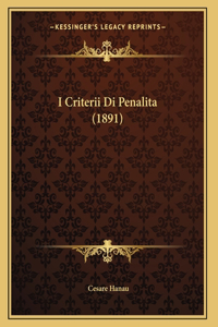 I Criterii Di Penalita (1891)