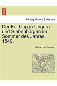 Der Feldzug in Ungarn Und Siebenburgen Im Sommer Des Jahres 1849.