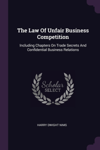 The Law Of Unfair Business Competition