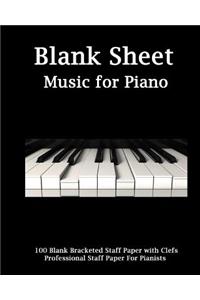 Blank Sheet Music For Piano - Keys Cover