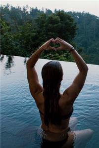 Woman in an Infinity Pool in the Mountains Meditation Journal