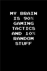 My brain is 90% gaming tactics and 10% random stuff