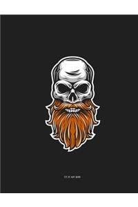 Tête de mort barbu