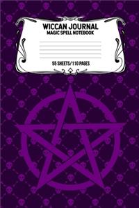 Wiccan Journal Magic Spell Notebook 55 Sheets/110 Pages