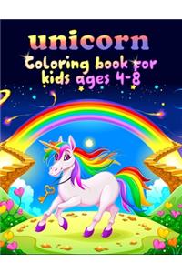 unicorn coloring book for kids ages 4-8