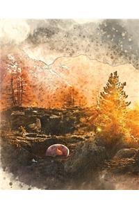 Outdoor Mountain Landscape Survivalist Field Notes Notebook / Composition Journal