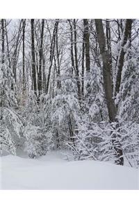 Winter School Composition Book Snowy Forest Scene 130 Pages
