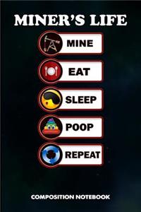 Miner's Life Mine Eat Sleep Poop Repeat