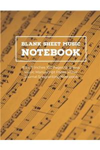 Blank Sheet Music Notebook