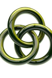 Three Green and Yellow Rings Journal