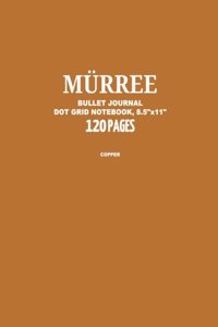 Murree Bullet Journal, Copper, Dot Grid Notebook, 8.5 x 11, 120 Pages