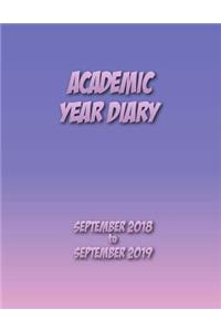 Academic Year Diary - 2018 to 2019