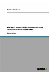 Was Kann Strategisches Management Zum Unternehmenserfolg Beitragen?
