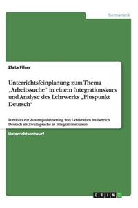 Unterrichtsfeinplanung zum Thema 