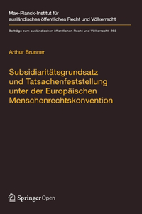 Subsidiaritätsgrundsatz und Tatsachenfeststellung unter der Europäischen Menschenrechtskonvention