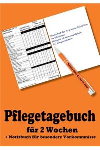 Pflegetagebuch für 2 Wochen - inkl. Notizbuch