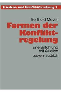 Formen der Konfliktregelung