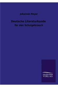 Deutsche Literaturkunde