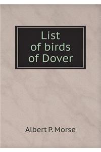 List of Birds of Dover