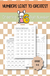 Numbers Least to Greatest Ordering 6 Digit number Grade 4-6