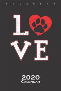 Pet love dog and cat Calendar 2020