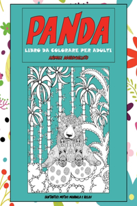 Libro da colorare per adulti - Fantastici motivi Mandala e relax - Animale aggrovigliato - Panda