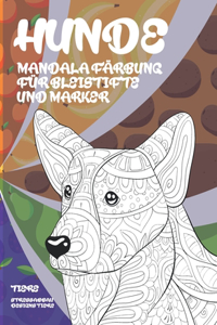 Mandala Färbung für Bleistifte und Marker - Stressabbau Designs Tiere - Tiere - Hunde